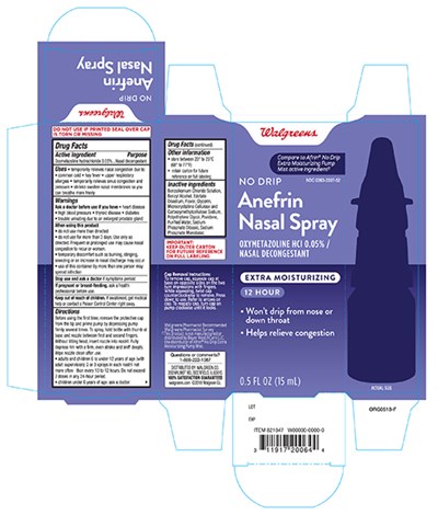 Principal display panel- Carton label - Walgreens Anefrin Extra Moisture Carton